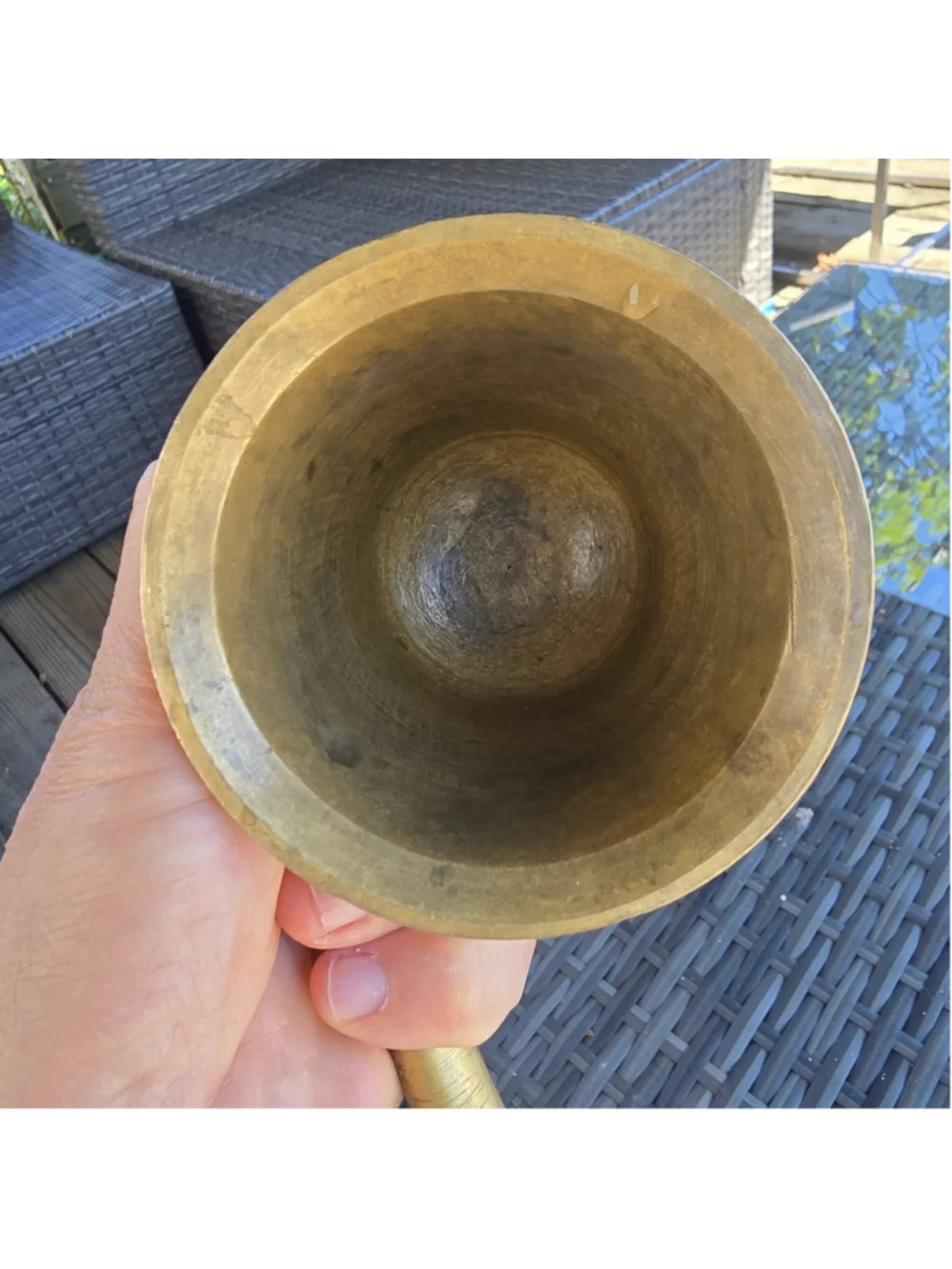 Antique Heavy Brass Mortar & Pestle 3.5” 6.5